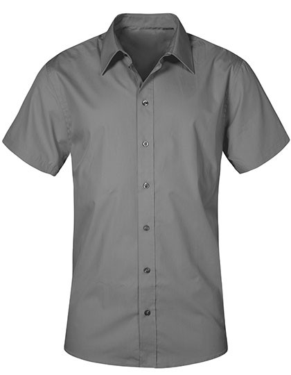 Promodoro Men´s Poplin Shirt Short Sleeve Steel Grey (Solid)