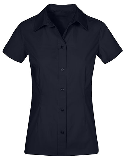 Promodoro Women´s Poplin Shirt Short Sleeve Navy