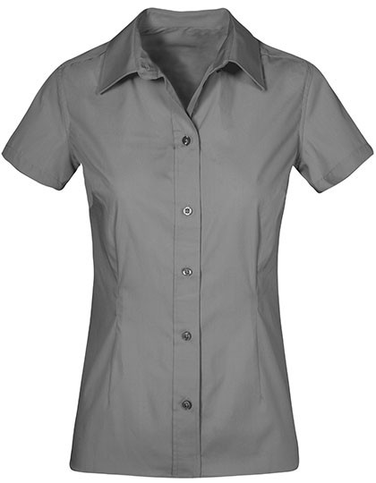 Promodoro Women´s Poplin Shirt Short Sleeve Steel Grey (Solid)