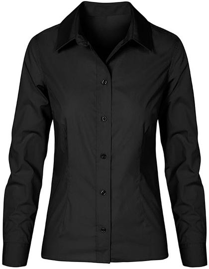 Promodoro Women´s Poplin Shirt Long Sleeve Black