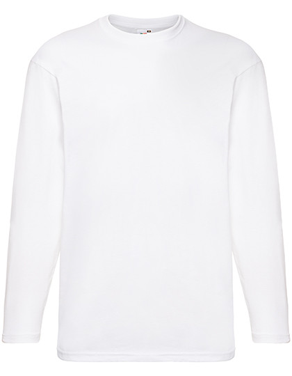 Fruit of the Loom Valueweight Long Sleeve T White
