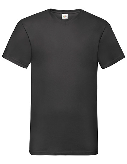 Fruit of the Loom Valueweight V-Neck T Black