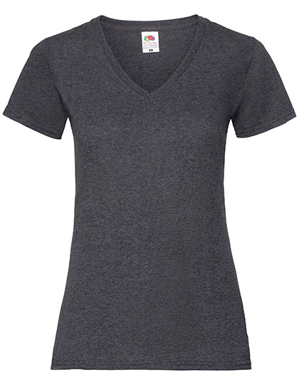 Fruit of the Loom Ladies´ Valueweight V Neck T Dark Grey Heather