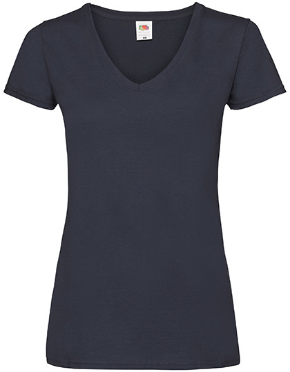 Fruit of the Loom Ladies´ Valueweight V Neck T Deep Navy