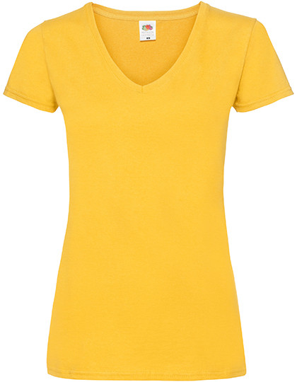 Fruit of the Loom Ladies´ Valueweight V Neck T Sunflower