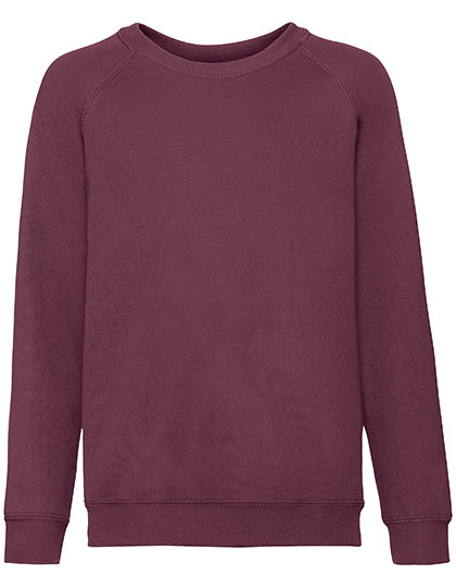 Fruit of the Loom Kids´ Classic Raglan Sweat Burgundy
