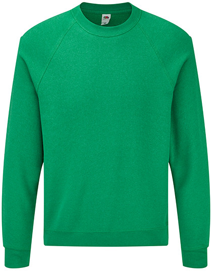 Fruit of the Loom Classic Raglan Sweat Heather Green