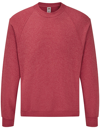 Fruit of the Loom Classic Raglan Sweat Heather Red