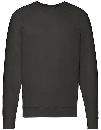 Fruit of the Loom Lightweight Raglan Sweat Black