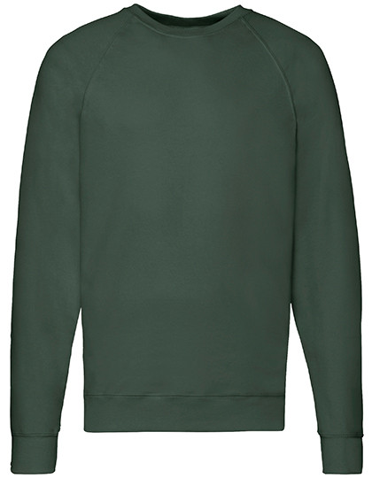 Fruit of the Loom Lightweight Raglan Sweat Bottle Green