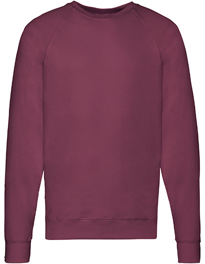 Fruit of the Loom Lightweight Raglan Sweat Burgundy