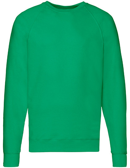 Fruit of the Loom Lightweight Raglan Sweat Kelly Green