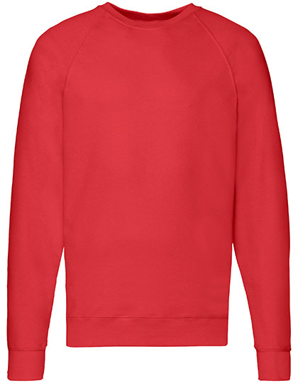 Fruit of the Loom Lightweight Raglan Sweat Red