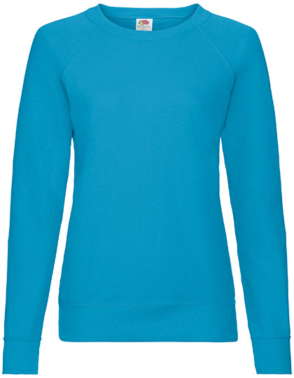 Fruit of the Loom Ladies´ Lightweight Raglan Sweat Azure Blue