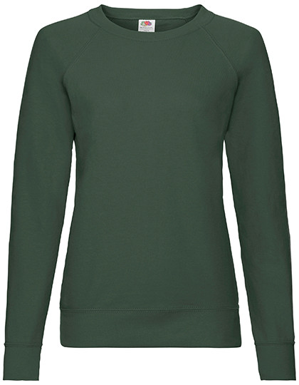 Fruit of the Loom Ladies´ Lightweight Raglan Sweat Bottle Green