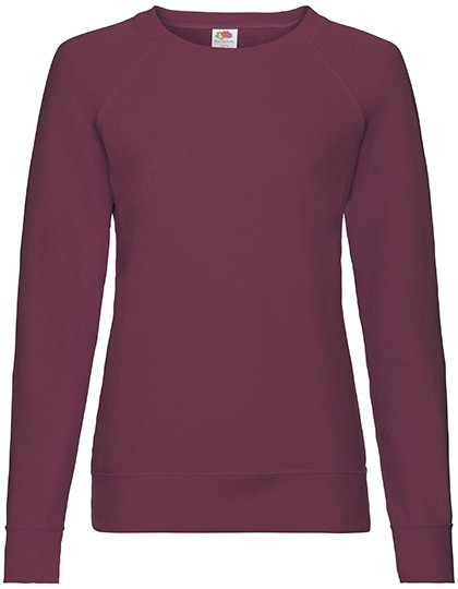 Fruit of the Loom Ladies´ Lightweight Raglan Sweat Burgundy