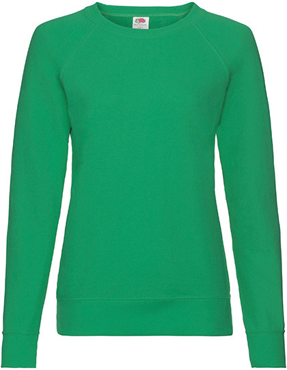 Fruit of the Loom Ladies´ Lightweight Raglan Sweat Kelly Green