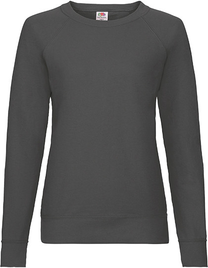 Fruit of the Loom Ladies´ Lightweight Raglan Sweat Light Graphite (Solid)