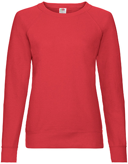 Fruit of the Loom Ladies´ Lightweight Raglan Sweat Red