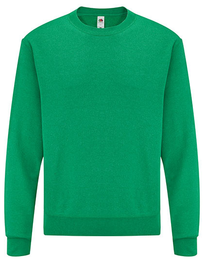 Fruit of the Loom Classic Set-in Sweat Heather Green
