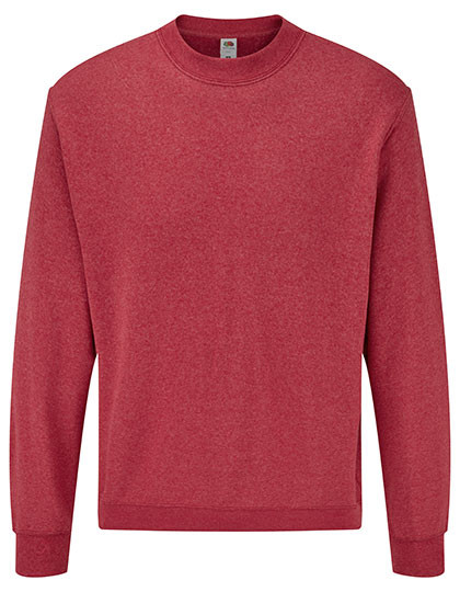 Fruit of the Loom Classic Set-in Sweat Heather Red