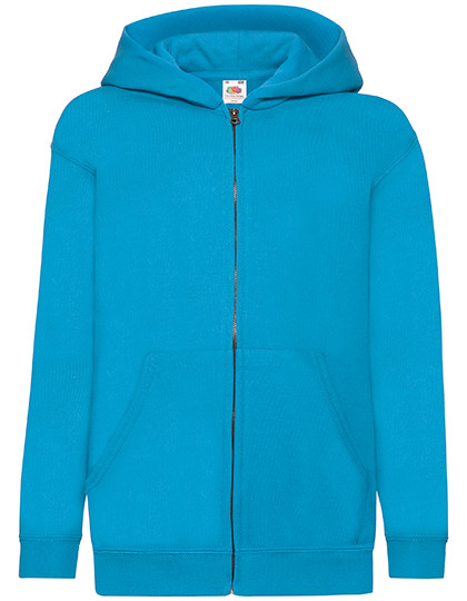 Fruit of the Loom Kids´ Classic Hooded Sweat Jacket Azure Blue