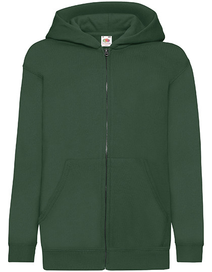 Fruit of the Loom Kids´ Classic Hooded Sweat Jacket Bottle Green