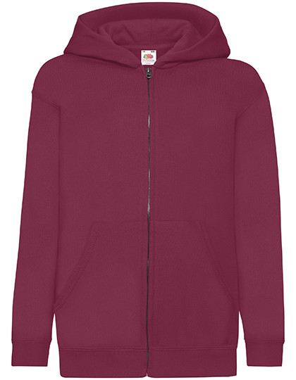 Fruit of the Loom Kids´ Classic Hooded Sweat Jacket Burgundy