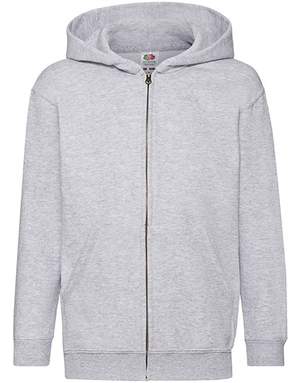 Fruit of the Loom Kids´ Classic Hooded Sweat Jacket Heather Grey