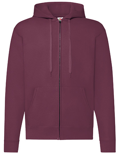 Fruit of the Loom Classic Hooded Sweat Jacket Burgundy