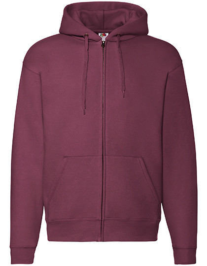 Fruit of the Loom Premium Hooded Sweat Jacket Burgundy