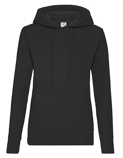 Fruit of the Loom Ladies´ Classic Hooded Sweat Black