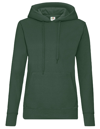 Fruit of the Loom Ladies´ Classic Hooded Sweat Bottle Green