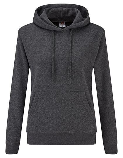 Fruit of the Loom Ladies´ Classic Hooded Sweat Dark Heather Grey