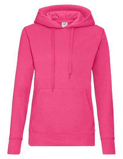 Fruit of the Loom Ladies´ Classic Hooded Sweat Fuchsia