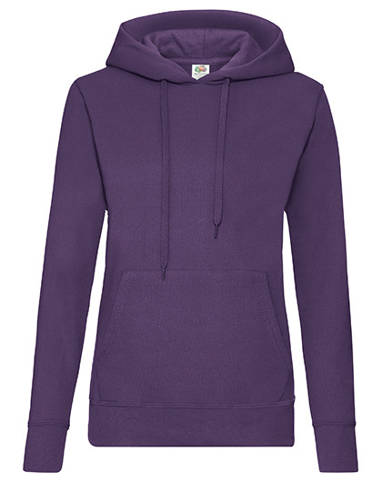 Fruit of the Loom Ladies´ Classic Hooded Sweat Purple
