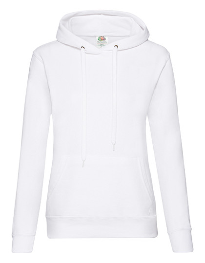 Fruit of the Loom Ladies´ Classic Hooded Sweat White