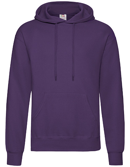 Fruit of the Loom Classic Hooded Sweat Purple