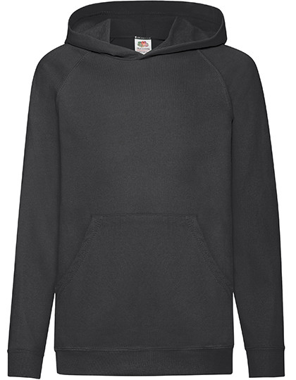 Fruit of the Loom Kids´ Lightweight Hooded Sweat Black