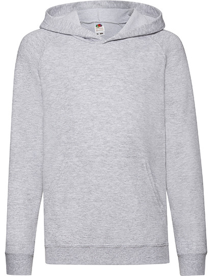 Fruit of the Loom Kids´ Lightweight Hooded Sweat Heather Grey