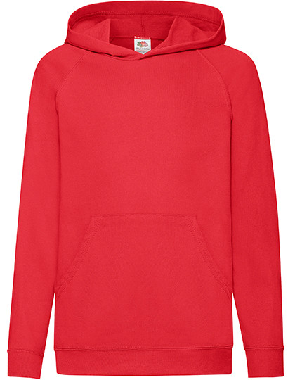 Fruit of the Loom Kids´ Lightweight Hooded Sweat Red