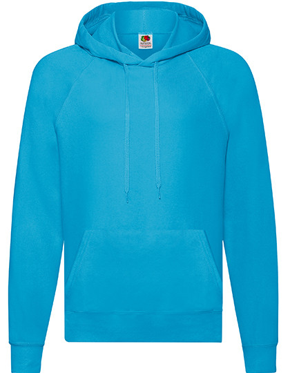 Fruit of the Loom Lightweight Hooded Sweat Azure Blue