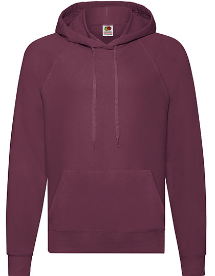 Fruit of the Loom Lightweight Hooded Sweat Burgundy