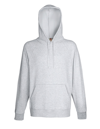 Fruit of the Loom Lightweight Hooded Sweat Heather Grey