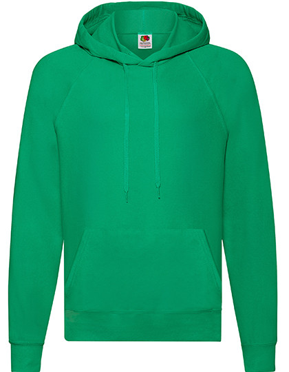 Fruit of the Loom Lightweight Hooded Sweat Kelly Green
