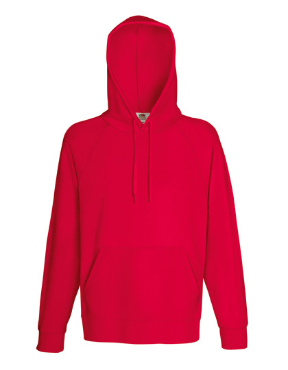 Fruit of the Loom Lightweight Hooded Sweat Red