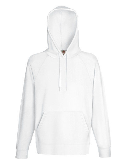 Fruit of the Loom Lightweight Hooded Sweat White