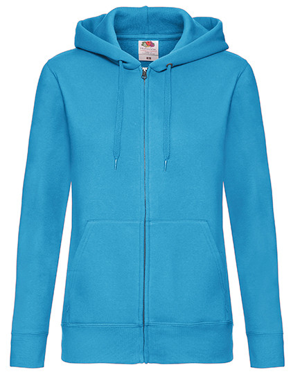 Fruit of the Loom Ladies´ Premium Hooded Sweat Jacket Azure Blue