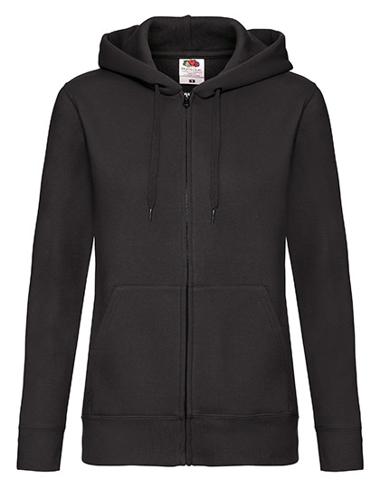 Fruit of the Loom Ladies´ Premium Hooded Sweat Jacket Black