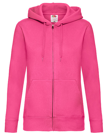Fruit of the Loom Ladies´ Premium Hooded Sweat Jacket Fuchsia